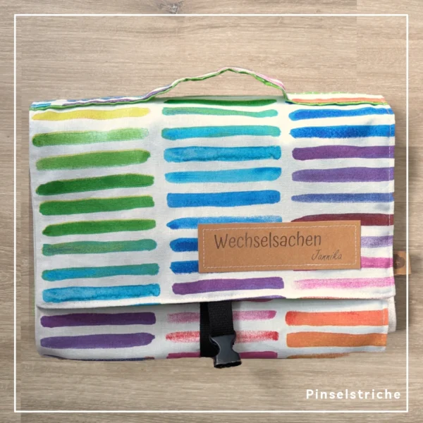 Kindergarten Tasche mit bunten Strichen