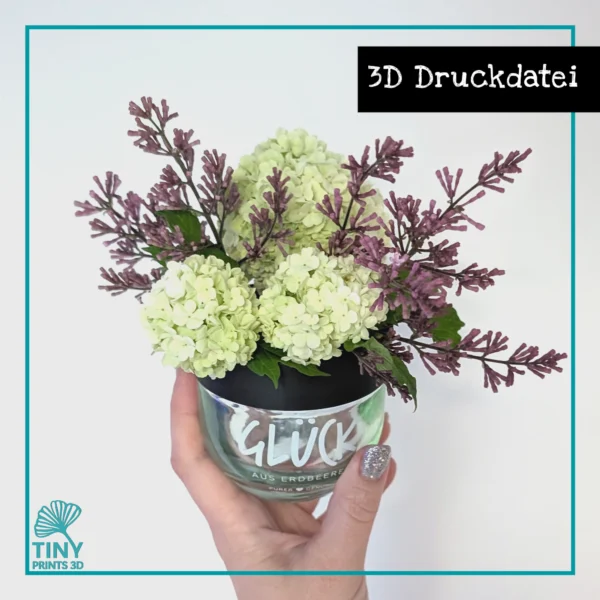 Glücksglasdeckel mit Löchern für Blumen