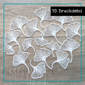3D Druck Ginkoblätter Wanddekoration