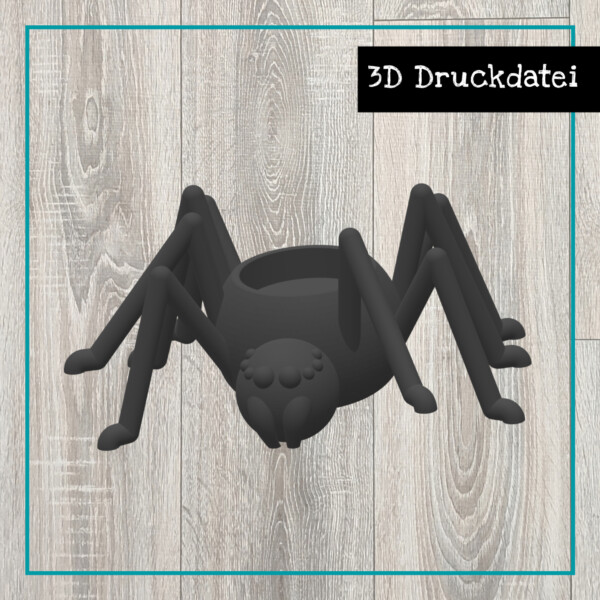 3D Druck Spinnen Teelichthalter für Halloween