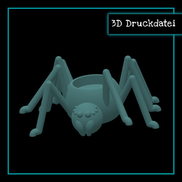 3D Druck Spinnen Teelichthalter für Halloween