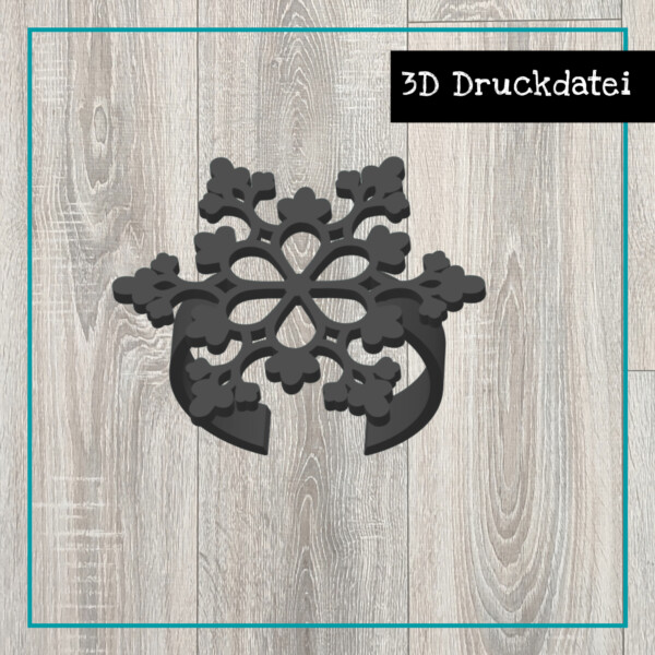 3D Druck Serviettenring Schneeflocke