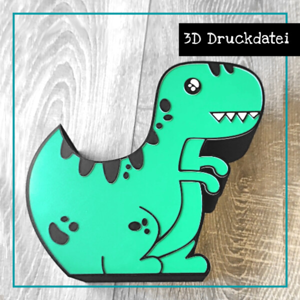 3D Druck Sparschwein Dinosaurier