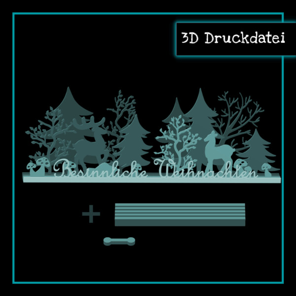 3D Druck Tischdeko Wald