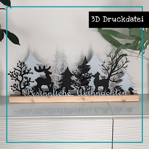 3D Druck Tischdeko Wald