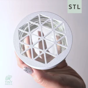 STL-Datei Blumenretter mit Dreieck-Muster für Glücksglas in der Hand