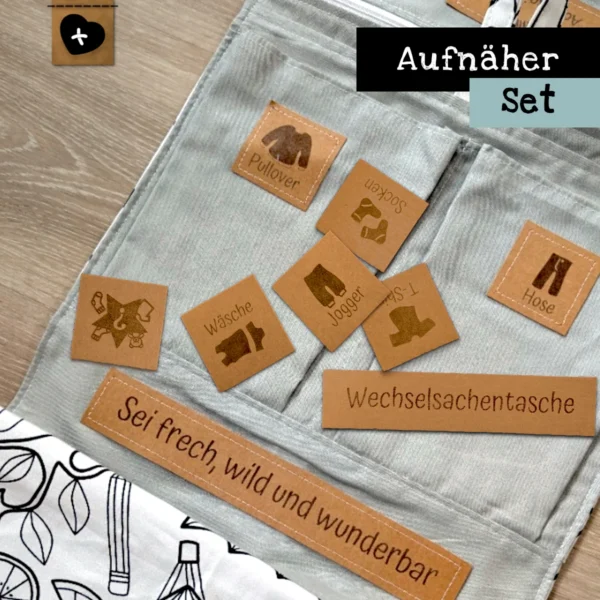 Aufnäher Set für die Wechselsachentasche 'Max'