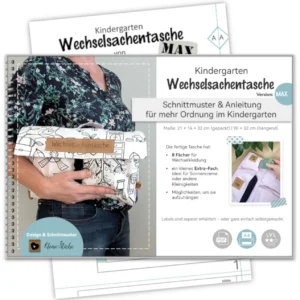 Coverbild Schnittmuster für eine Wechselsachentasche für den Kindergarten, Version MAX.
