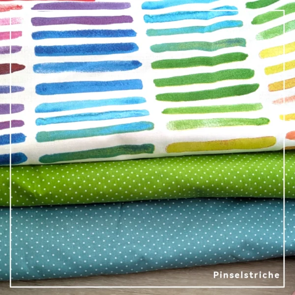 Bunte Streifen mit blau oder grün für Innen