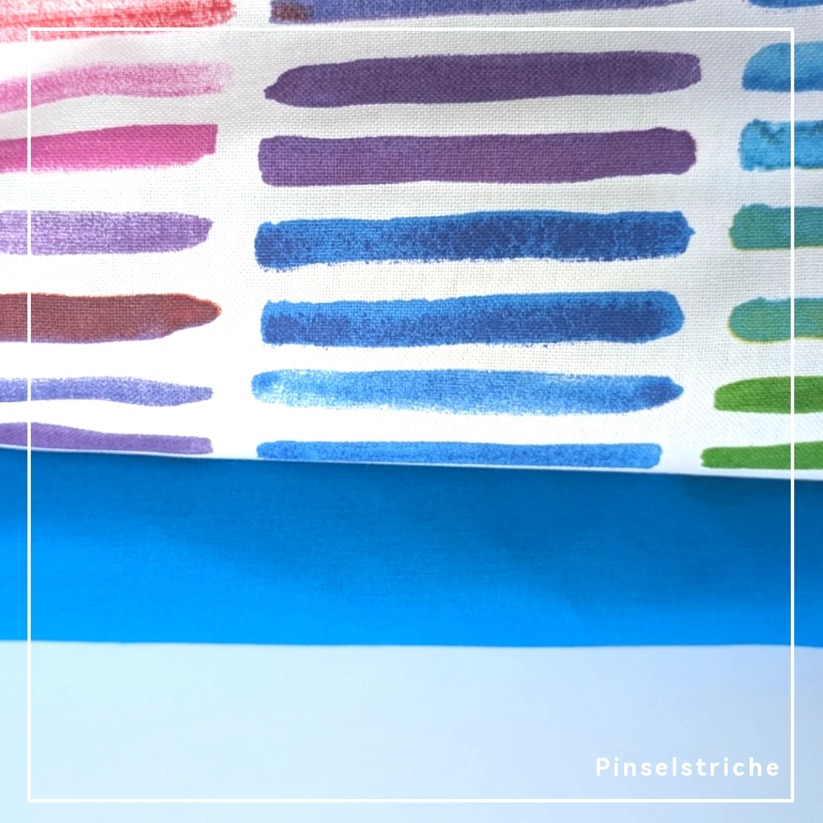 Kleine Kindergartentasche für Wechselkleidung - Modell 'Holli' Kleine Stiche Kindergartentasche Wechselkleidung -Stoff Pinselstriche Blau