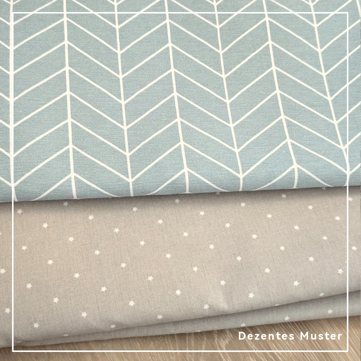 Kindergartentasche für Wechselkleidung - Modell 'Max' Kleine Stiche Mintgrau mit grau für Innen