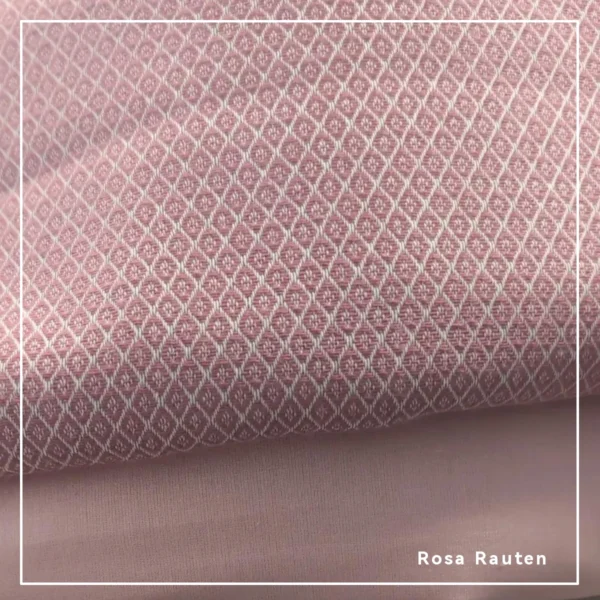 Rosa Rauten Stoff mit rosa für Innenstoff